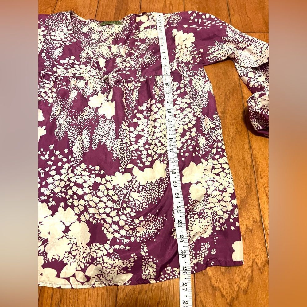 Velvet 100% Silk Floral Print Blouse - Picture 8 of 8